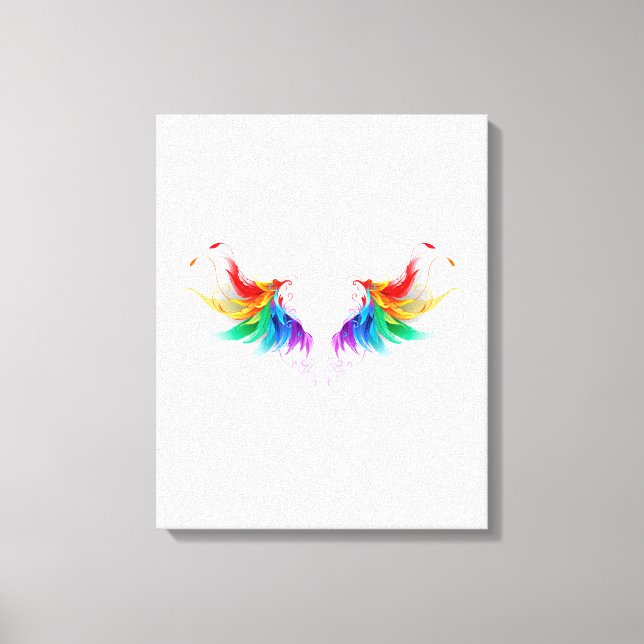 Toile Ailes fluffy arc-en-ciel (Recto)