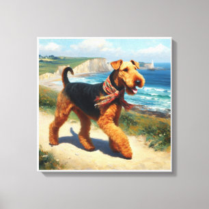 Toile airedale terrier