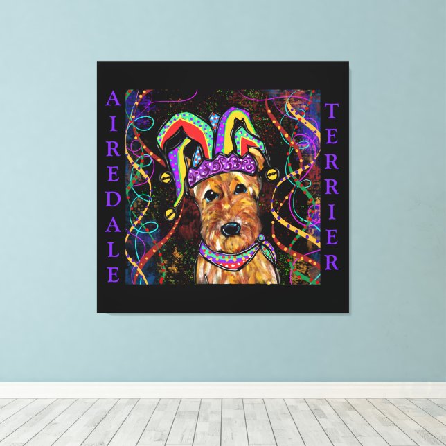 TOILE AIREDALE TERRIER (Insitu (Plancher de Bois))
