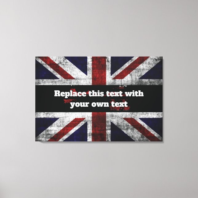 Toile Ajouter du texte sur le drapeau anglais Jeu d'orei (Recto)