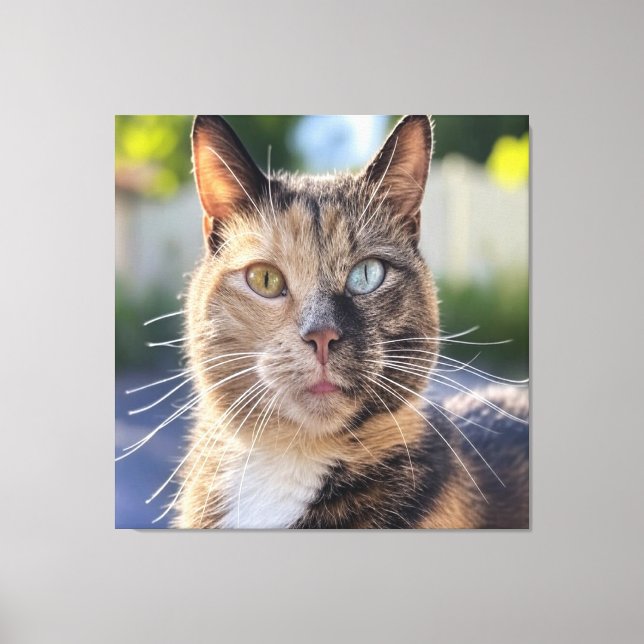 Toile Ajouter une Personnaliser photo de chat (Recto)