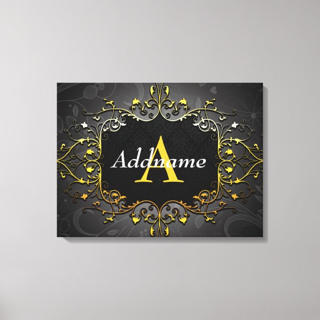 Toile Ajouter votre nom et votre initiale (Recto)