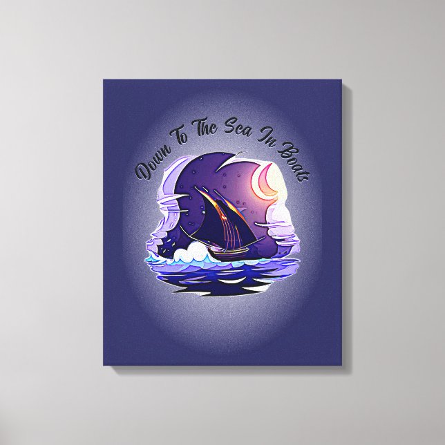 Toile Ajouter Votre Nom Votre Texte, Bateau À Voile, Nua (Recto)