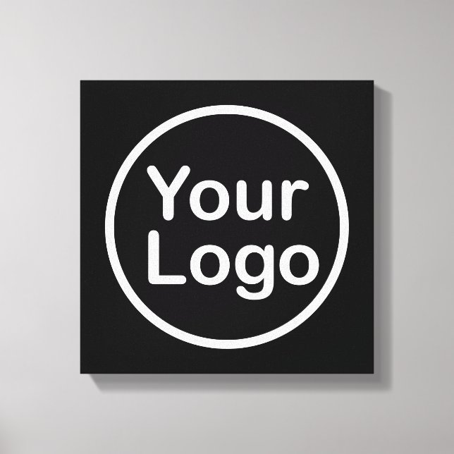 Toile Ajouter votre propre logo | Arrière - plan noir (Recto)