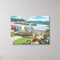 Alan Giana "Beach Days" Canvas Imprimer