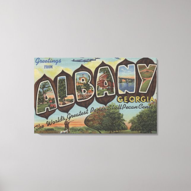 Toile Albany, Géorgie - Scènes de grandes lettres (Recto)