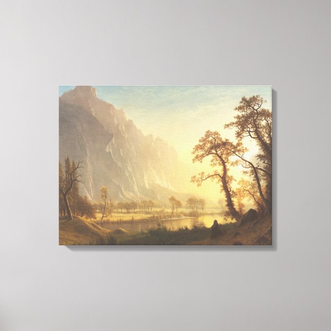 Toile Albert Bierstadt Sunrise Yosemite Valley Peinture (Recto)
