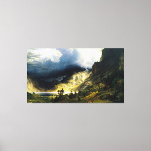 Toile Albert Bierstadt - Une tempête dans les montagnes