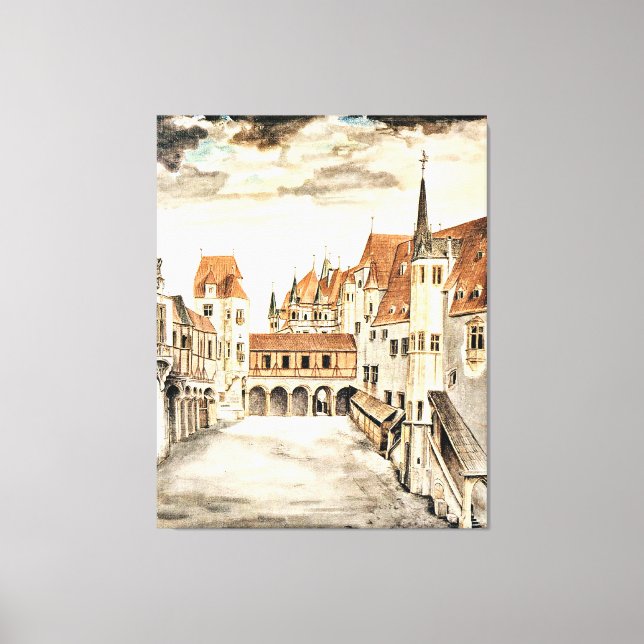 Toile Albrecht Durer, Cour de l'ancien château, (Recto)