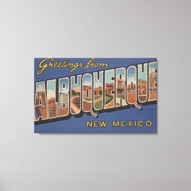 Toile Albuquerque, Nouveau-Mexique - Scènes de grandes l (Recto)