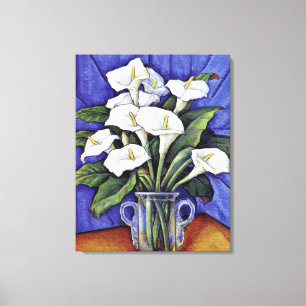 Toile Alcatraces, peinture florale d'art,