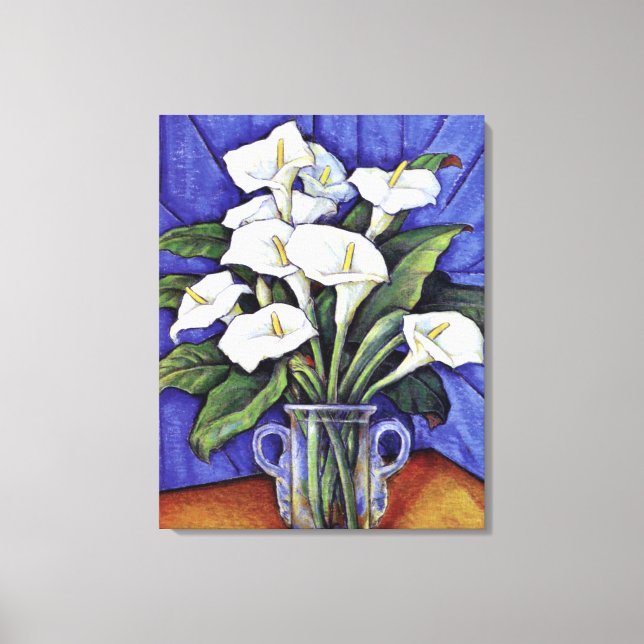 Toile Alcatraces, peinture florale d'art, (Recto)