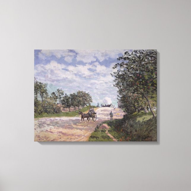 Toile Alfred Sisley | La Route de Mantes (Recto)