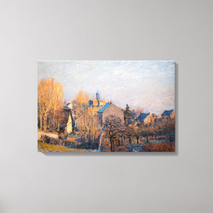 Toile Alfred Sisley - Matinée glaciale à Louveciennes