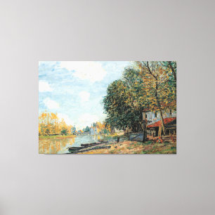 Toile Alfred Sisley Moret : Les rives du fleuve Loing