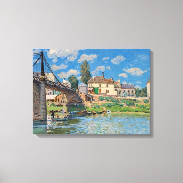 Toile Alfred Sisley - Pont à Villeneuve-la-Garenne (Recto)