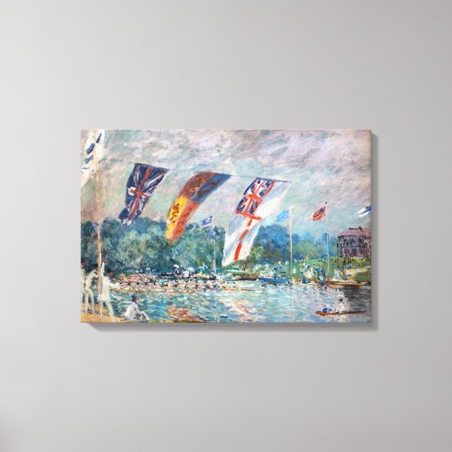 Toile Alfred Sisley - Regatta à Molesey (Recto)