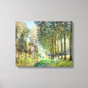 Toile Alfred Sisley - Repos au bord du ruisseau