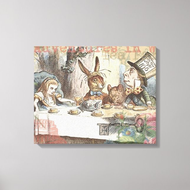 Toile Alice au pays des merveilles Mad Tea Party Art (Recto)