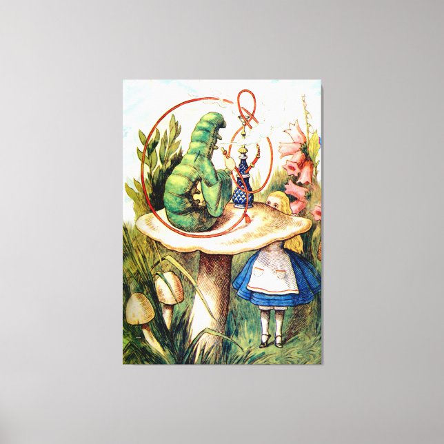 Toile Alice et la Caterpillar au pays des merveilles (Recto)