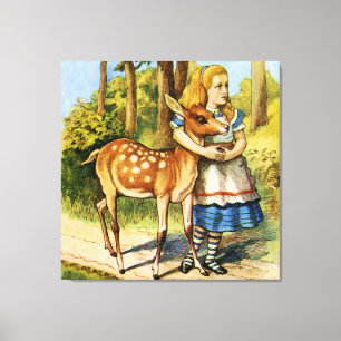 Toile Alice et les cerfs au pays des merveilles