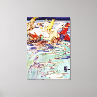 Toile Alice nager dans la piscine de larmes au pays des