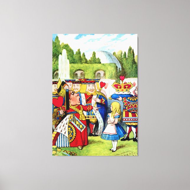 Toile Alice rencontre la reine des coeurs au pays des me (Recto)