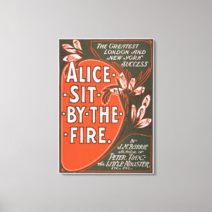 Toile Alice s'asseyent par l'affiche de jeu de grande