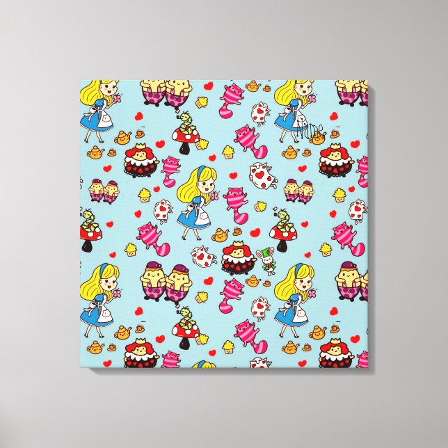 Toile Alice Wonderland Mad Hatter Cat Doodle (Recto)