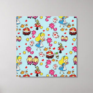 Toile Alice Wonderland Mad Hatter Cat Doodle