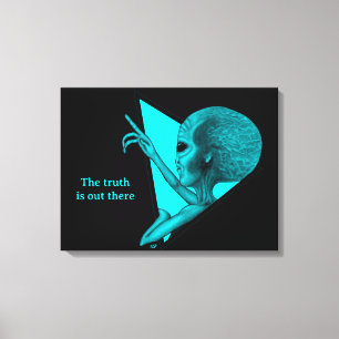 Toile Alien gris, la vérité est là