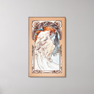 Toile Allégorie de la musique par Alphonse Mucha