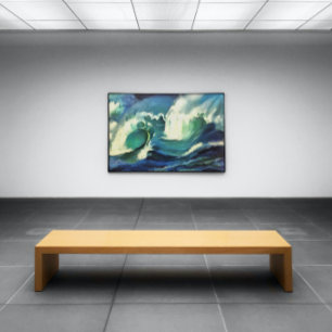 Toile Aller Avec Le Flux Qui S'Effondre Ocean Waves Art