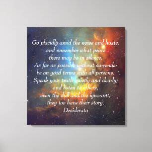 Toile Aller Placidly Desiderata