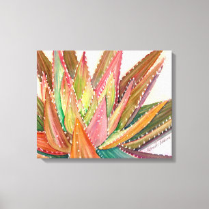 Toile Aloe nobilis aquarelle par Debra Lee Baldwin