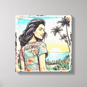 Toile Aloha Girl