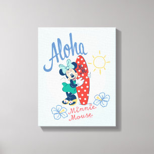 Toile Aloha Minnie Mouse Style Surf