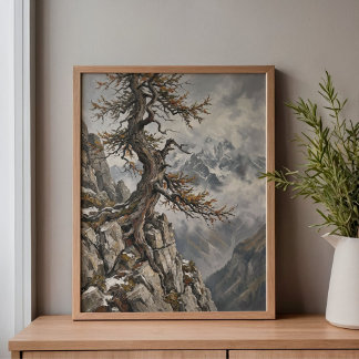 Toile Alpes suisses Eiger Mélèze Art