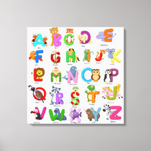 Toile Alphabet Animal Clipart Apprentissage Enfant