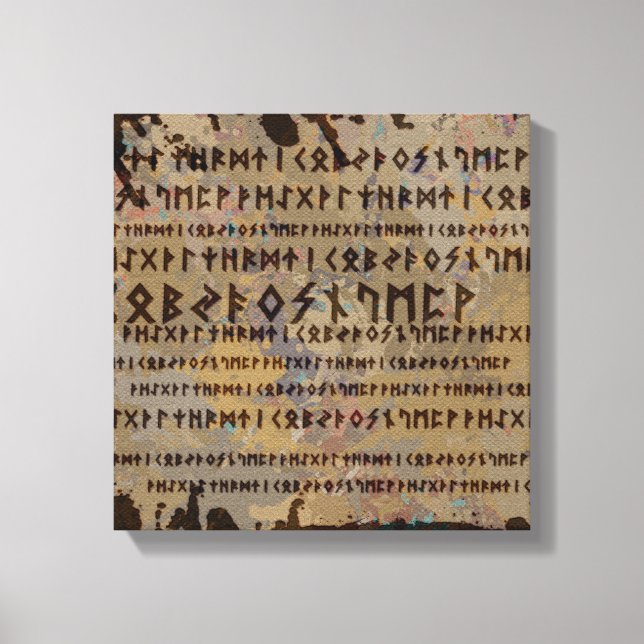 Toile alphabet runique - Ancien Futhark (Recto)