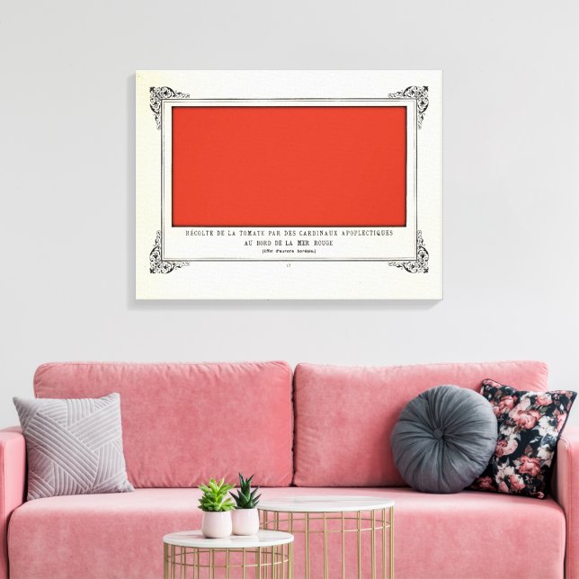 Toile Alphonse Allais, April Fools, Rouge, Art Abstrait (Insitu(Salon))
