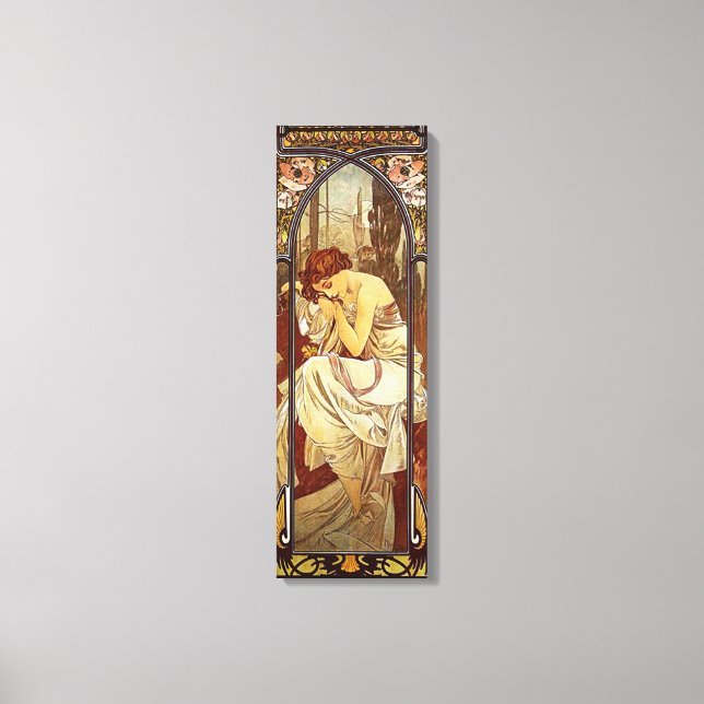 Toile Alphonse Mucha, le repos de la nuit (Recto)