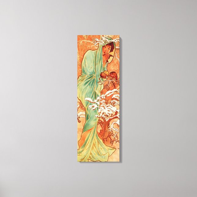 Toile Alphonse Mucha, Quatre Saisons, Hiver (Recto)