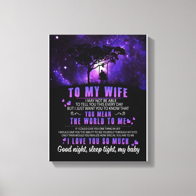 Toile Amateurs de femmes | À Ma Femme Je T'Aime Tant (Recto)