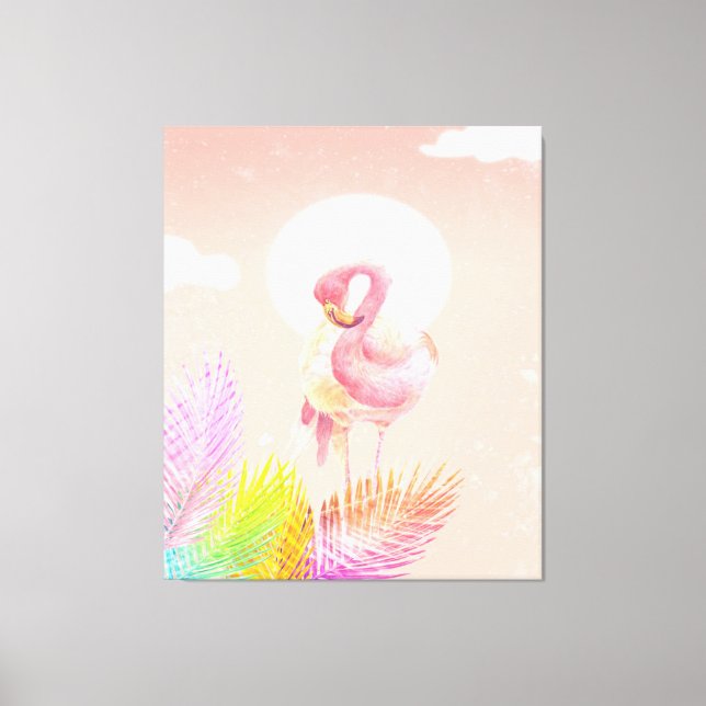 Toile Amateurs de Flamant rose | Oiseau Flamant rose mig (Recto)