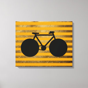 Toile amazing black bicycle & golpes stripes