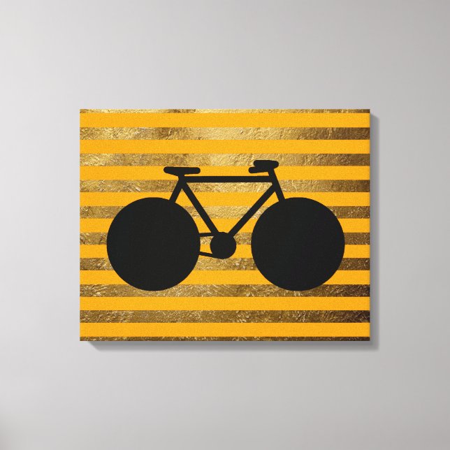 Toile amazing black bicycle & golpes stripes (Recto)
