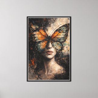 Toile Âme Papillon | Portrait Contemporain de Papillon