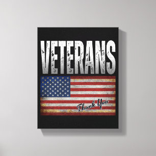 TOILE AMÉRICAIN DES VÉTÉRANS DE DRAPEAU MERCI 4 JUILLET