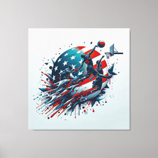Toile American Basketball - Acrylique Mur Art